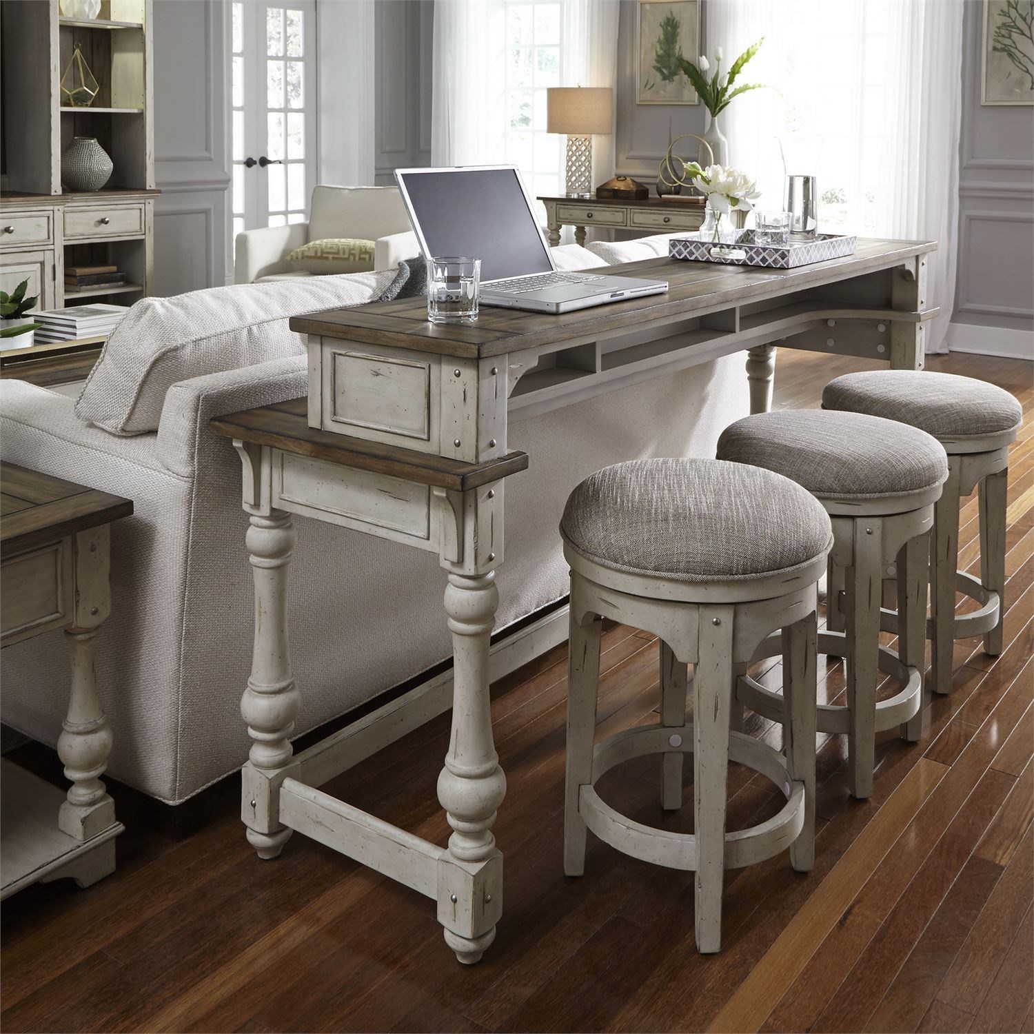 Morgan creek console table online with stools